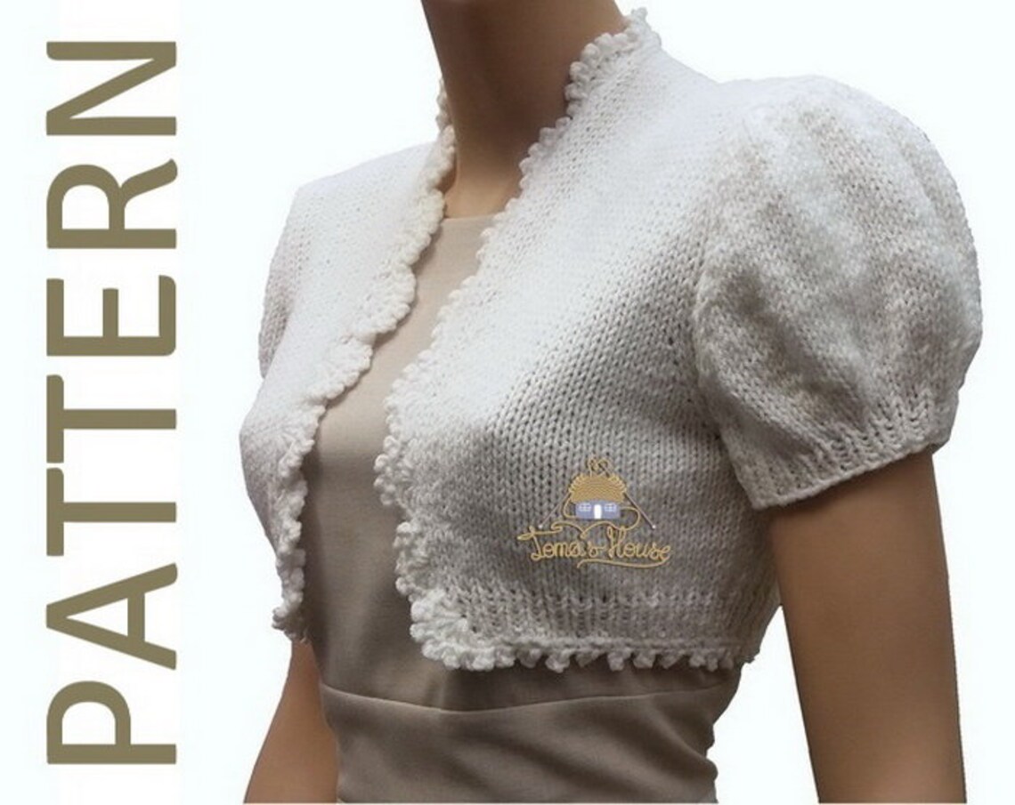Women Bolero Knitting Pattern Knit Wedding Bolero with Short Etsy