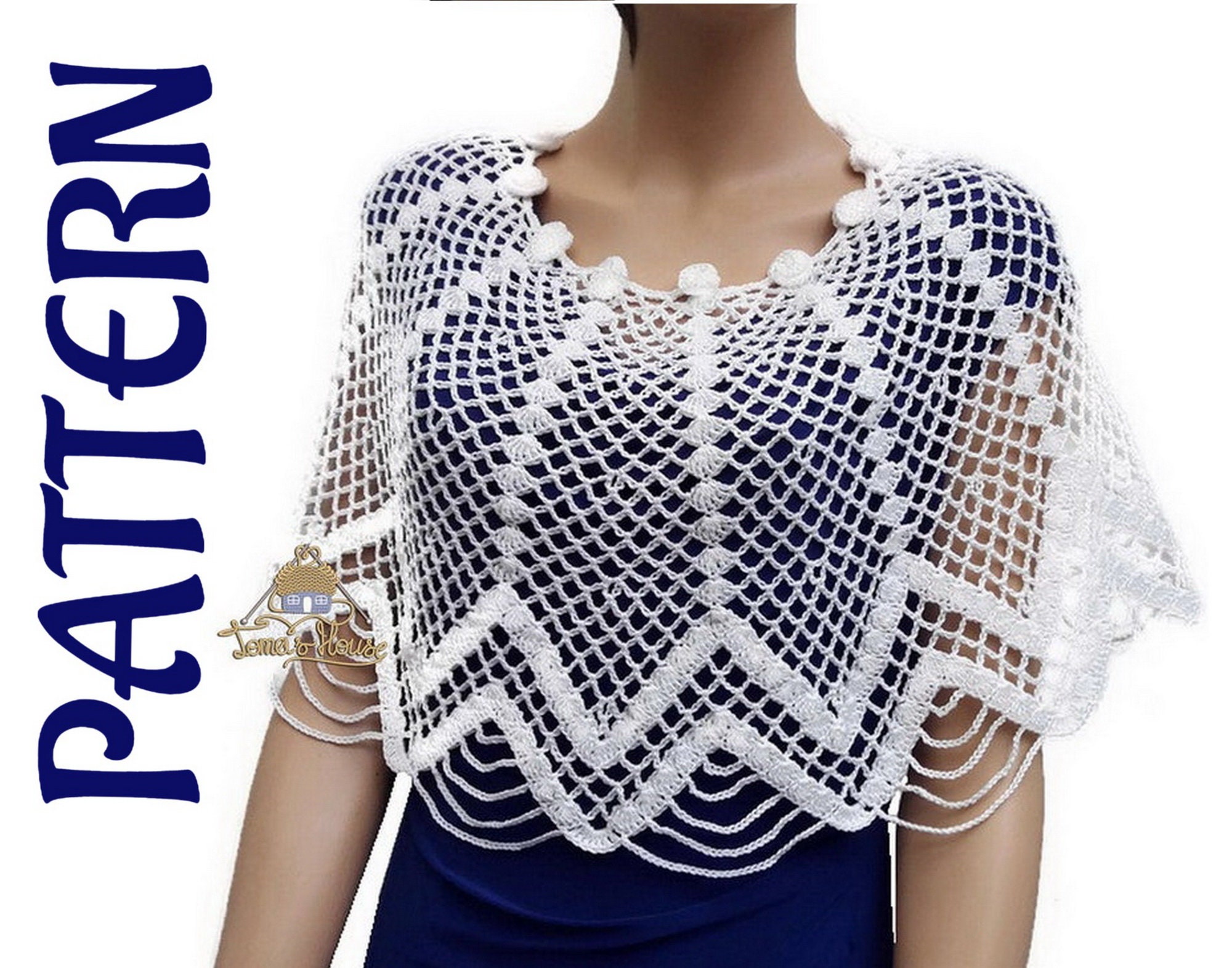 Easy Crochet Bridal Cape Pattern Wedding Lace Cover Up Etsy