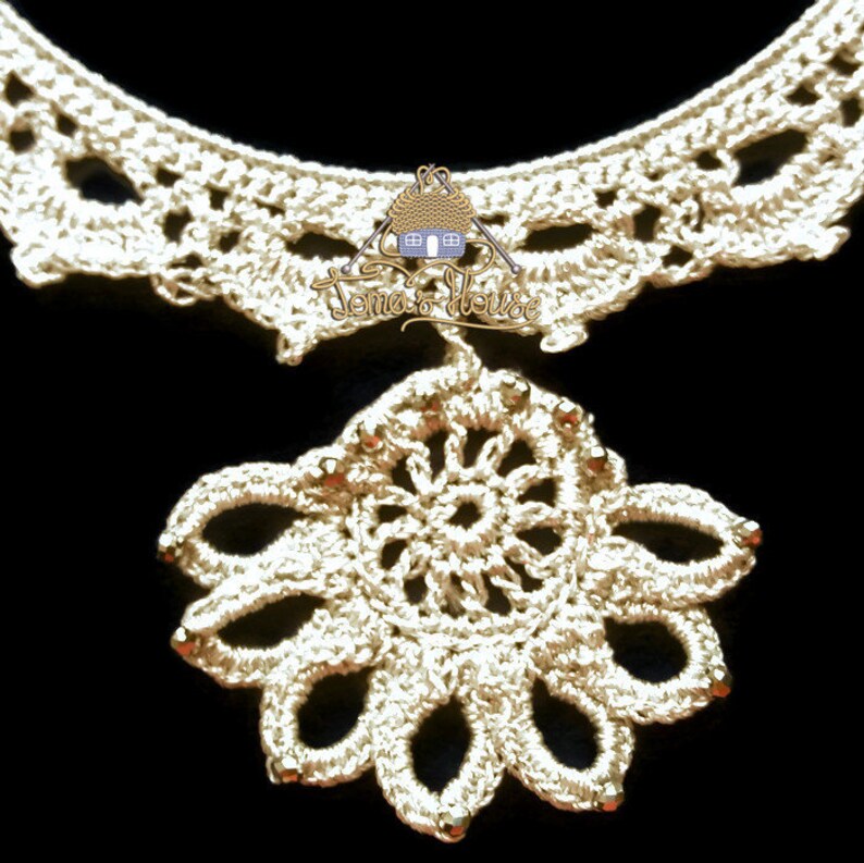 Crochet Lace Choker Pattern Crochet Necklace Tutorial Etsy