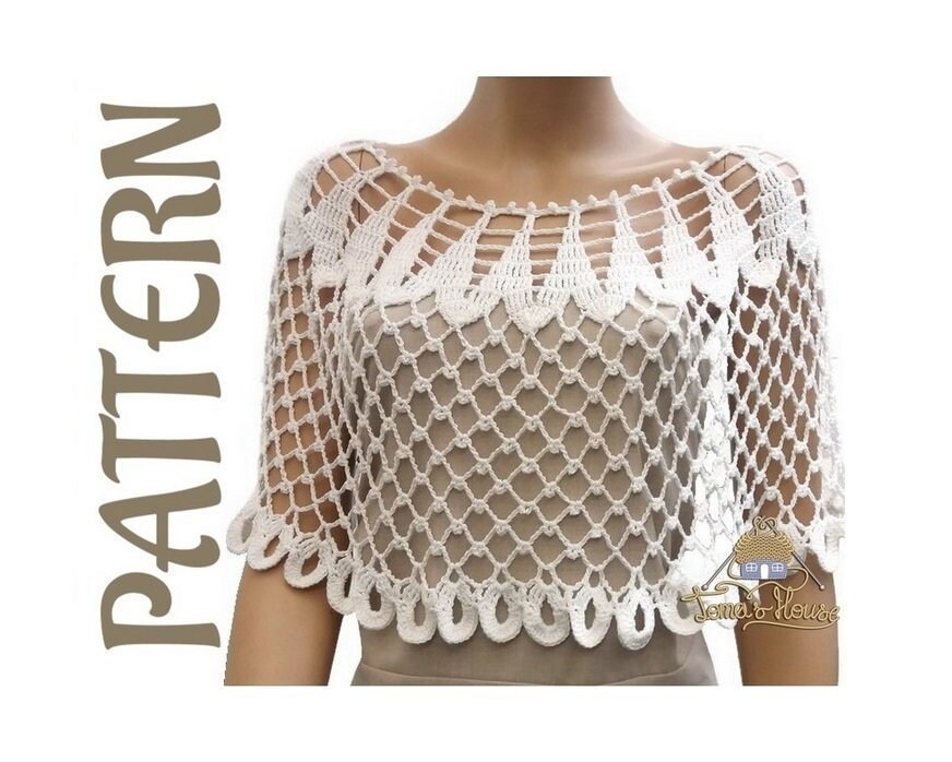 Easy Crochet Bridal Cape Pattern Wedding Capelet Written Etsy.de