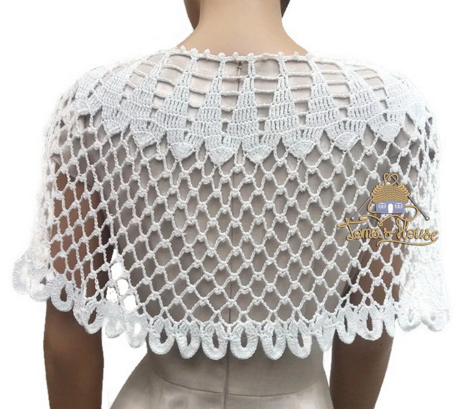 Easy Crochet Bridal Cape Pattern Wedding Capelet Written - Etsy España