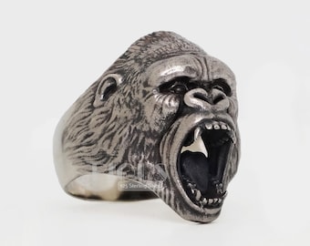 bague argent gorille bague argent gorille