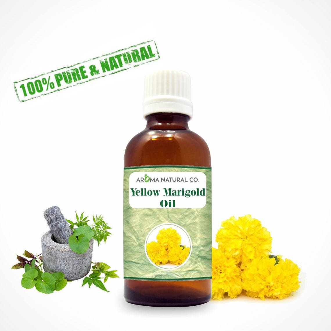 Yellow Marigold Essential Oil Pure & Natural for Aromatherapy Etsy