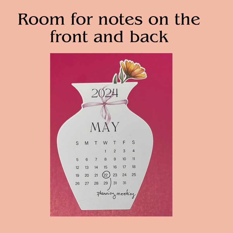 Floral Bouquet Calendar, 3D Paper Flower Calendar, 2024 Calendar, Gift