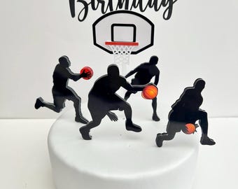 Basketball cake topper personalised, Basketball birthday cake topper