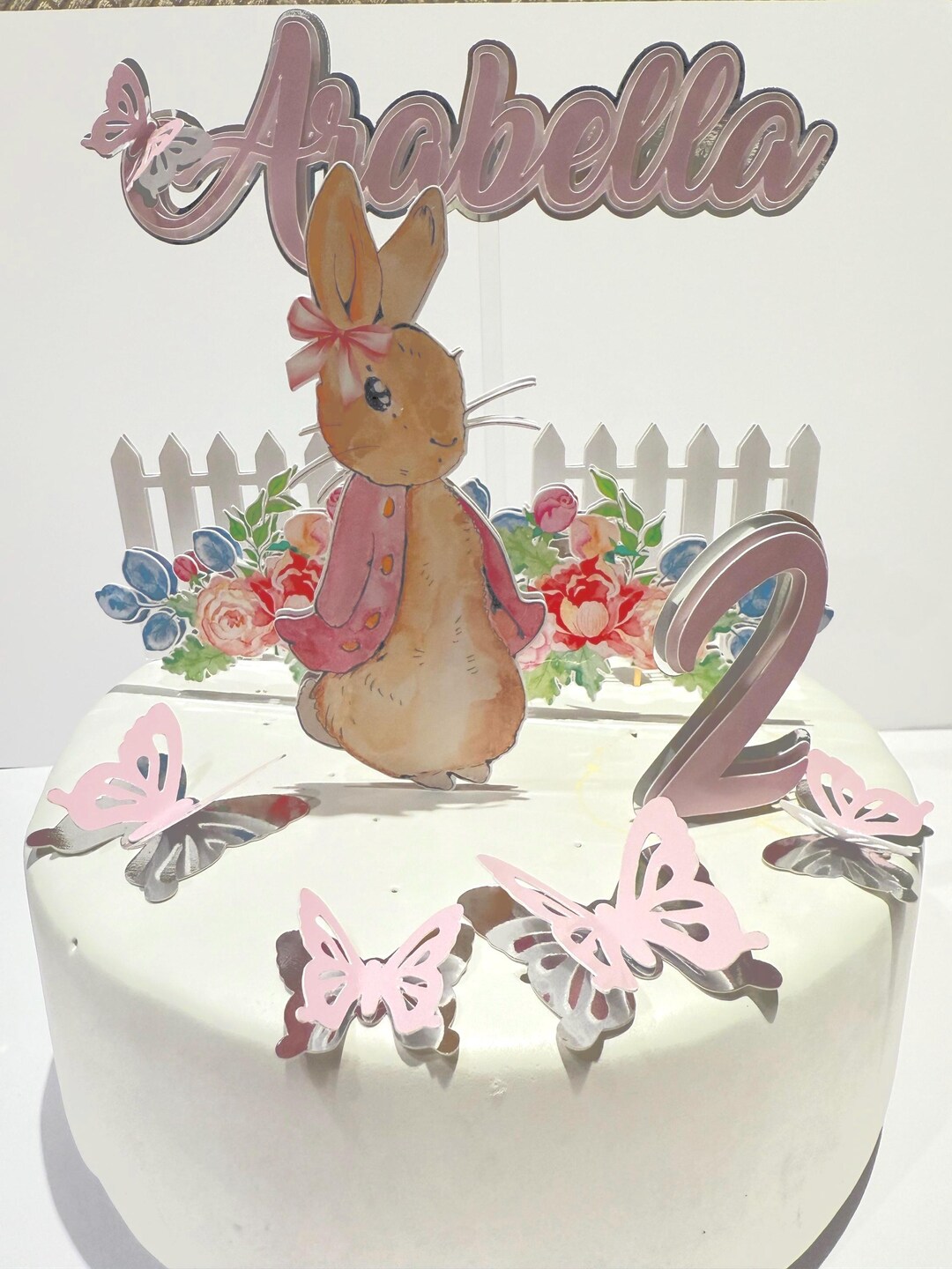 Rabbit Cake Topper, Bunny Cake Topper - Etsy