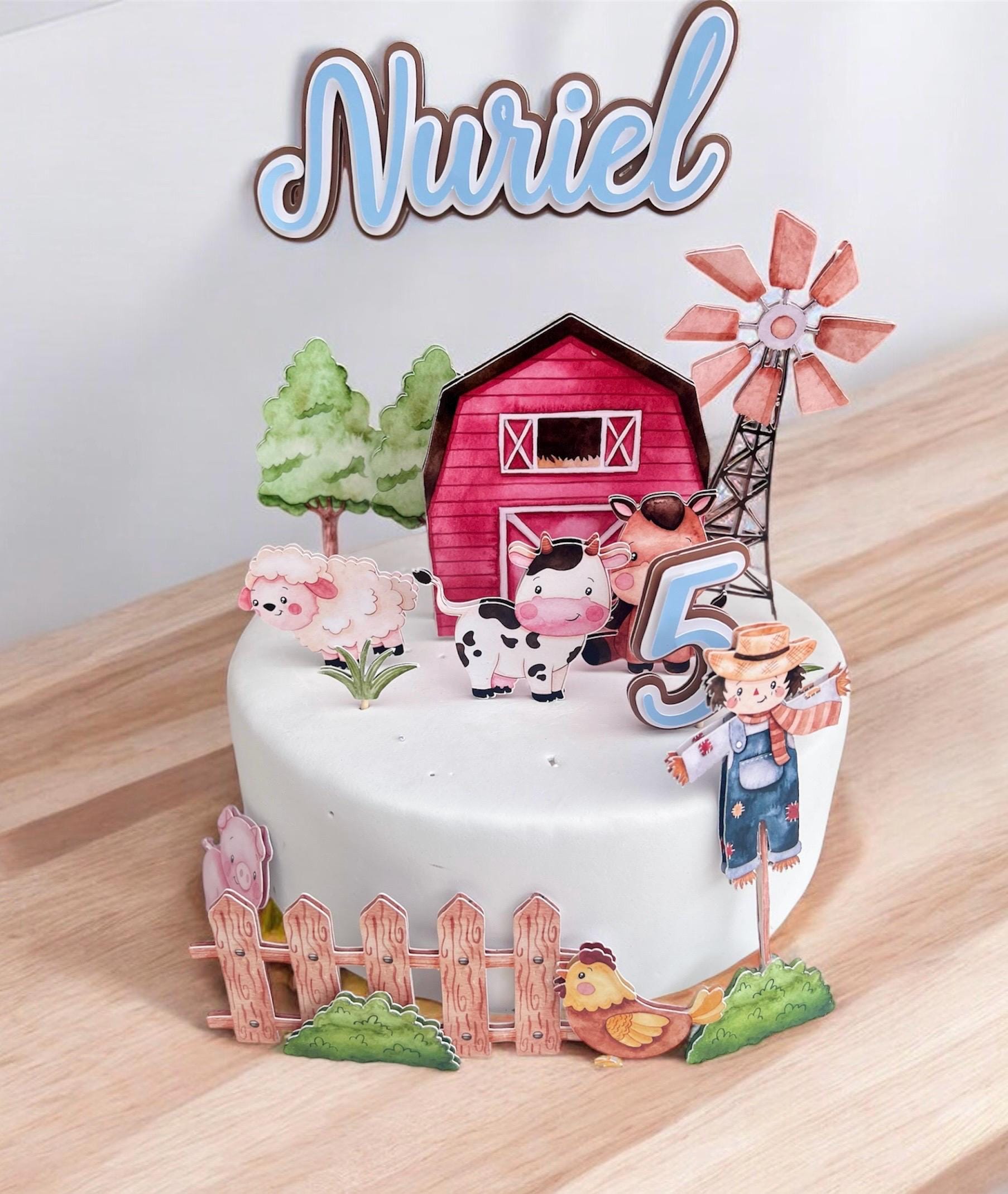 Farm Personalised Cake Topper - Etsy
