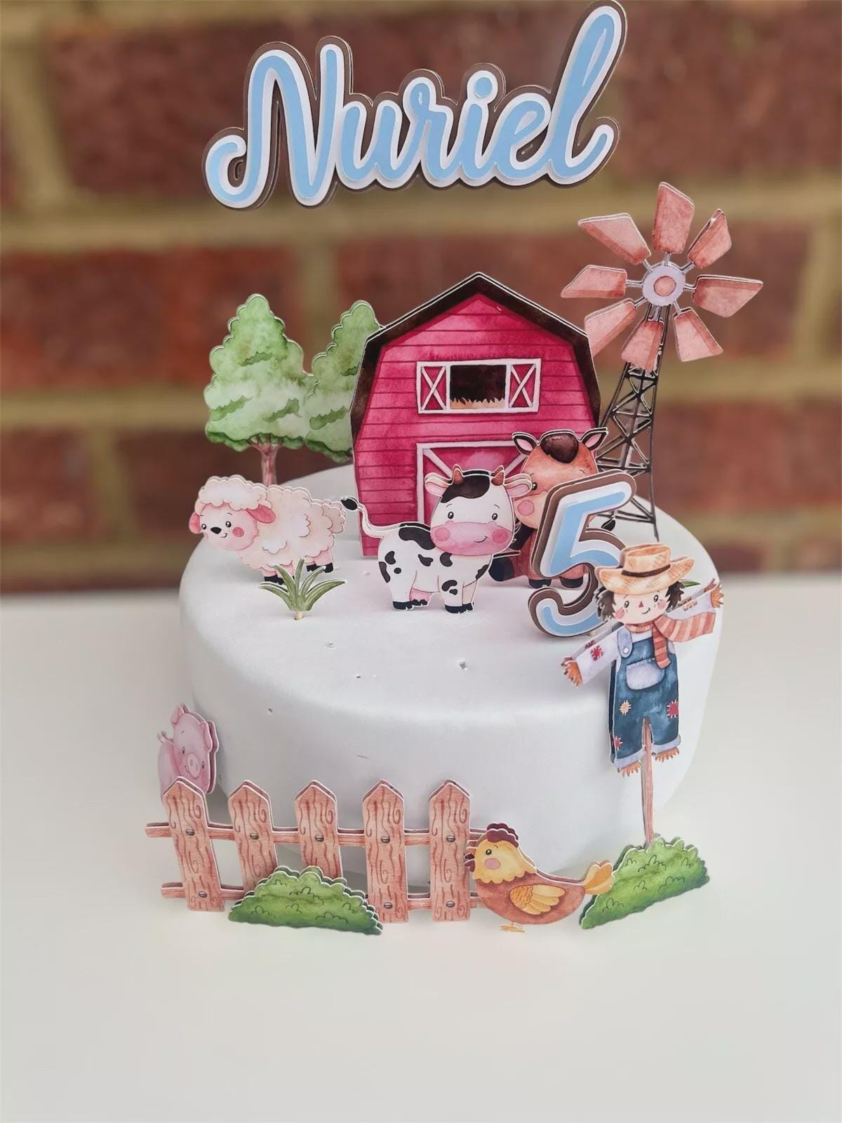 Personalized Little Farm Cake Topper - Etsy