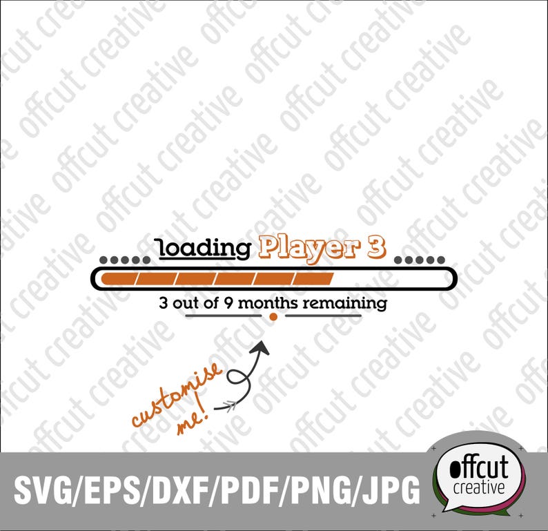 Download Kits How To Baby Loading Bar Maternity Svg Gamer Svg Silhouette And Cricut Svg Cutting File Loading Player Three Baby Announcement Pregnancy Svg Printing Printmaking