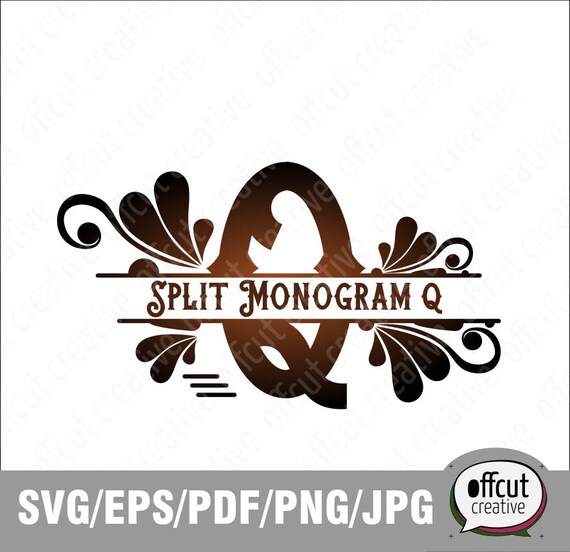 Download Craft Supplies Tools Visual Arts Split Monogram Svg Divided Initial Split Letter U Svg Silhouette And Cricut Svg Cutting File Regal Monogram