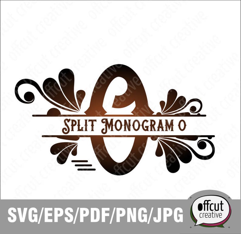 Download Split Monogram SVG Split Letter O Svg Divided Initial ...