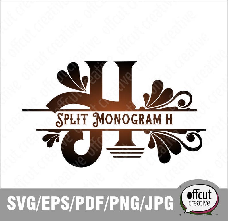 Download Split Monogram Svg Regal Monogram Silhouette And Cricut Svg Cutting File Divided Initial Split Letter H Svg Craft Supplies Tools Printing Printmaking