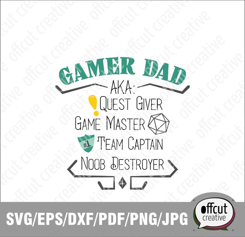 Download Gamer Dad Svg Gaming Svg Geek Svg Nerd Svg Game Master | Etsy