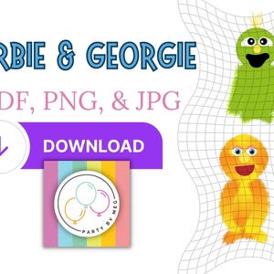 Ms. Rachel Puppets Grafik | JPG | PNG | PDF sofortiger digitaler Download | Ganzkörper druckbar | Frau Rachel Party | Herbie und Georgie Clip Art