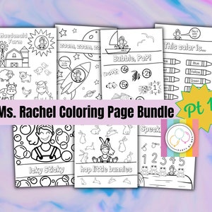 Ms. Rachel coloring pages | Part 1 | digital download | kids coloring pages | coloring bundle set