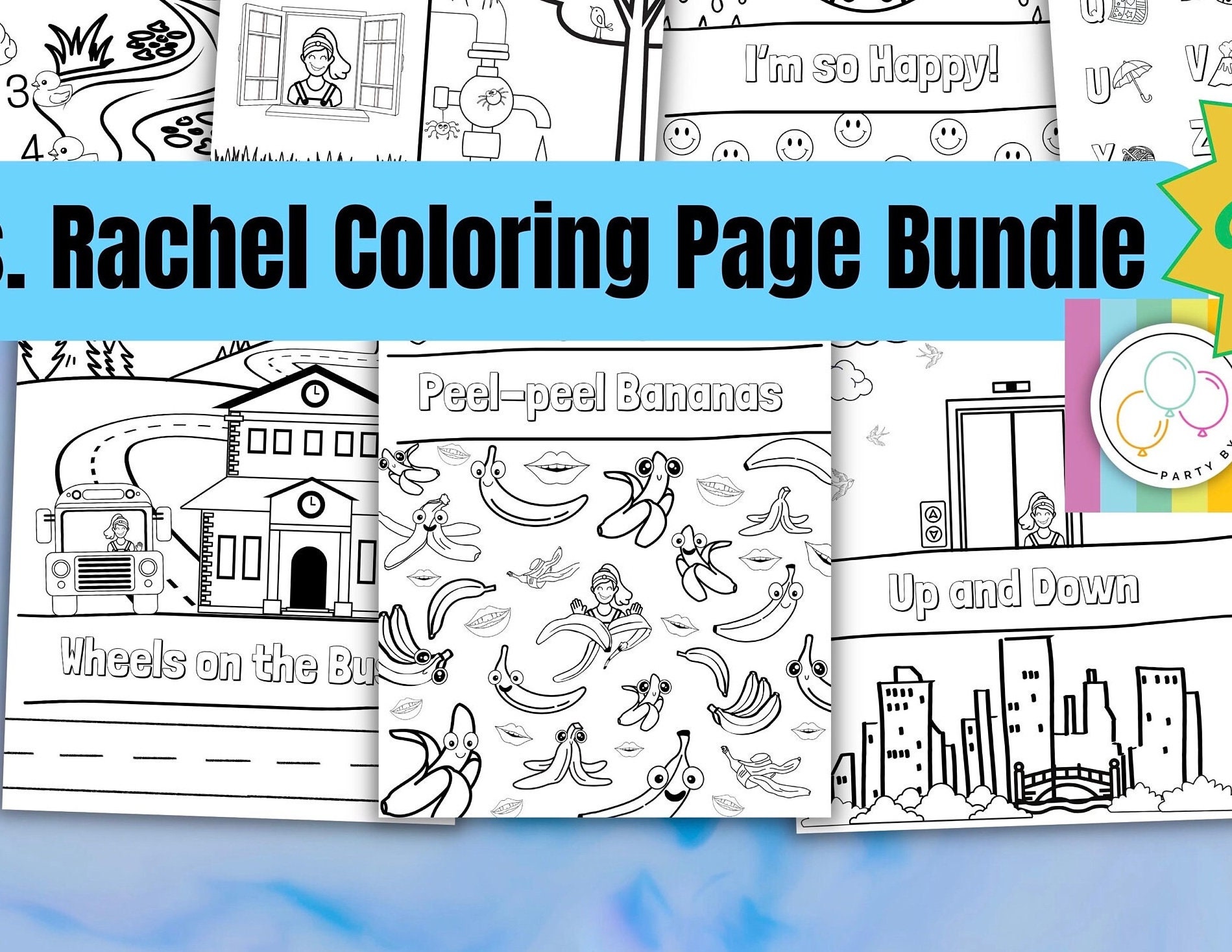 Ms. Rachel Coloring Pages Part 2 Digital Download Kids Coloring Pages Coloring Bundle Set - Etsy