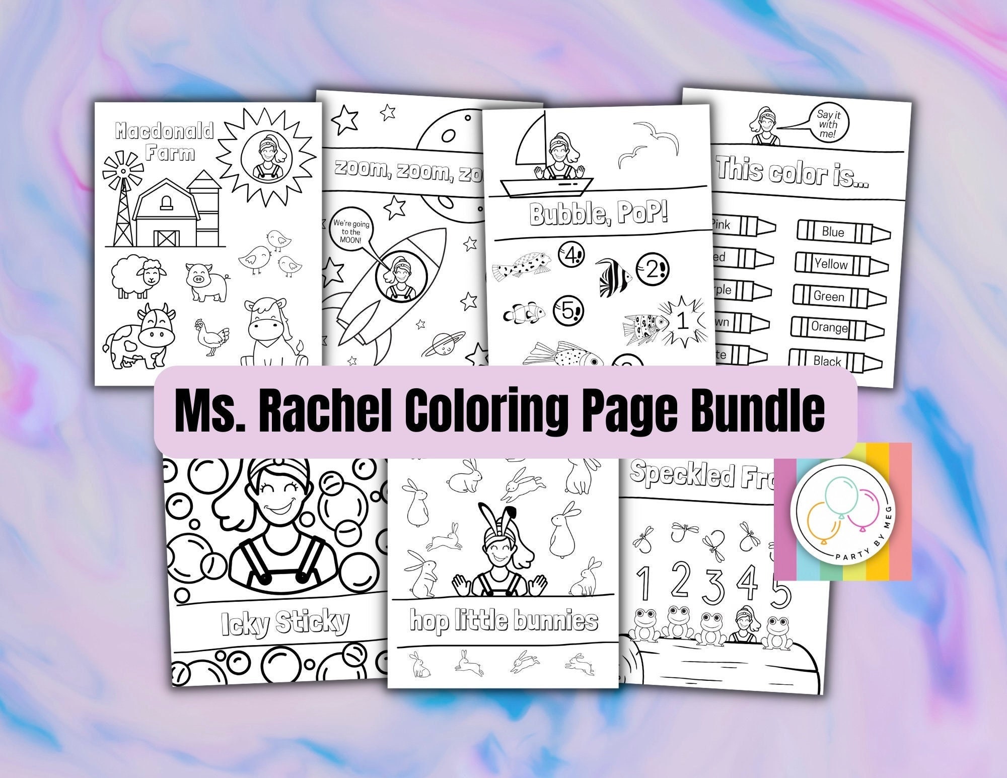 Ms. Rachel Coloring Pages Digital Download Kids Coloring - Etsy UK