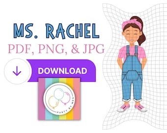 Ms. Rachel Full Body Graphic | Printable Clipart (Digital Download)