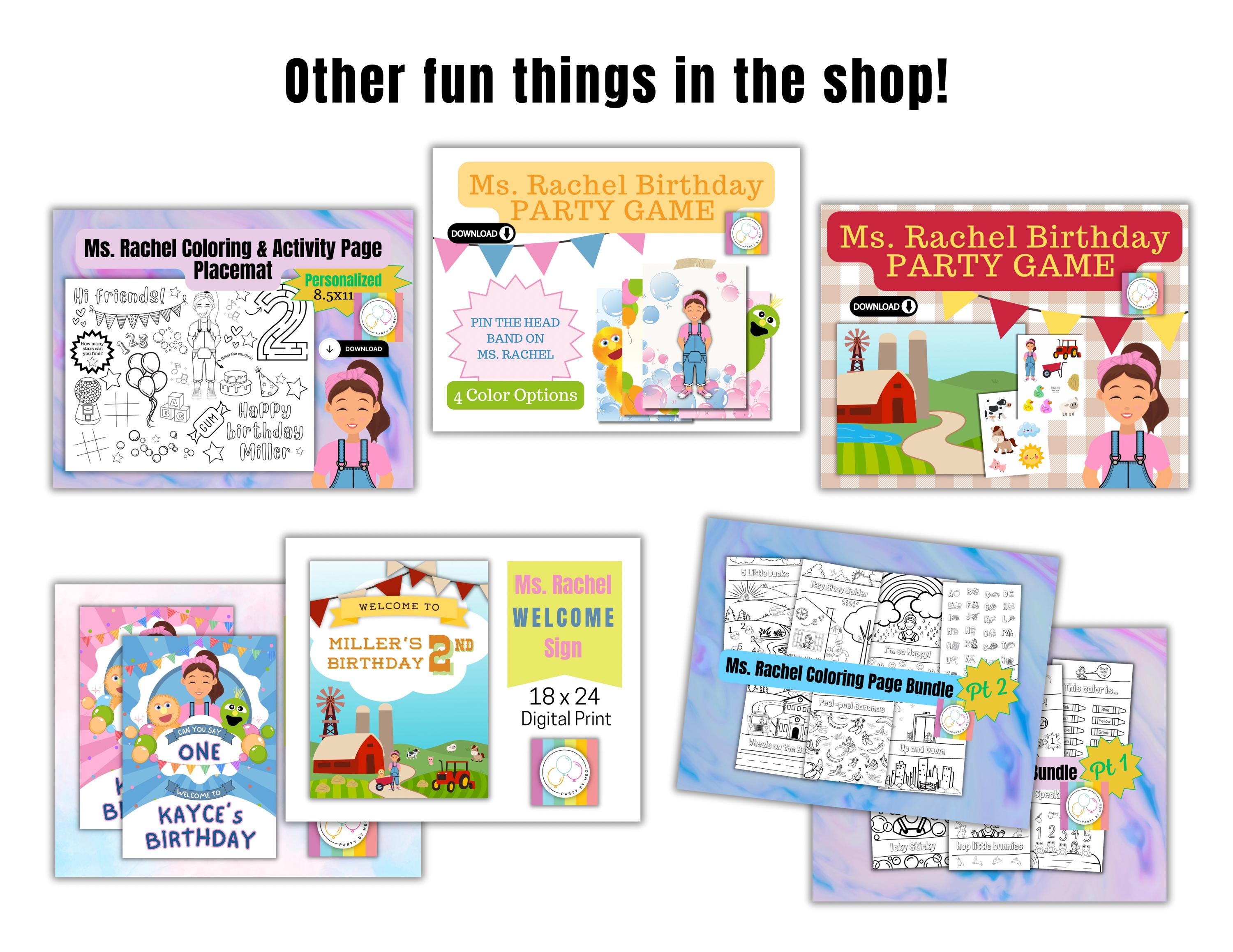 Ms. Rachel Birthday Welcome Sign | Farm Party Decor (digital Download ...