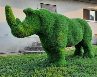 Rhinoceros 2.4 meters long, MADE TO ORDER. Rhinoceros. Topiary figure