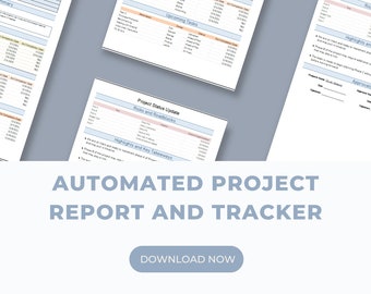 Automated Project Report - Excel Based Project Tracker and Report Generator