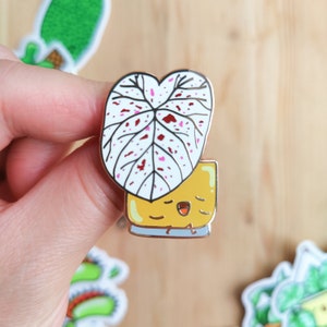 Caladium Cranberry ster emaille pin