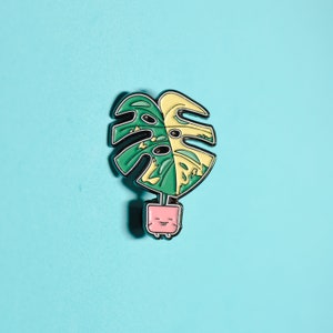 Variegated Monstera Soft Enamel Pin