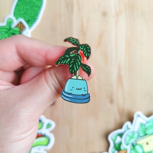 Épinglette en émail avec plante d'avocat