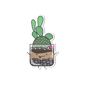 Terrarium cactussen vinyl sterven gesneden sticker