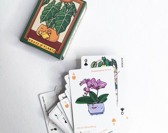 Plant Playing Cards - Full House of Plants 54 Unique Houseplant Illustrations