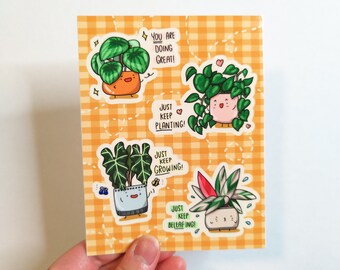 Plant Positivity Vinyl Sticker Sheet