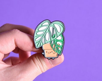 Monstera Adansonii Plant Enamel Pin // Botanical Pin // Pin Collection // Plant Gift