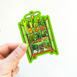 Adesivo de vinil de 4" para planta de casa com efeito de estufa