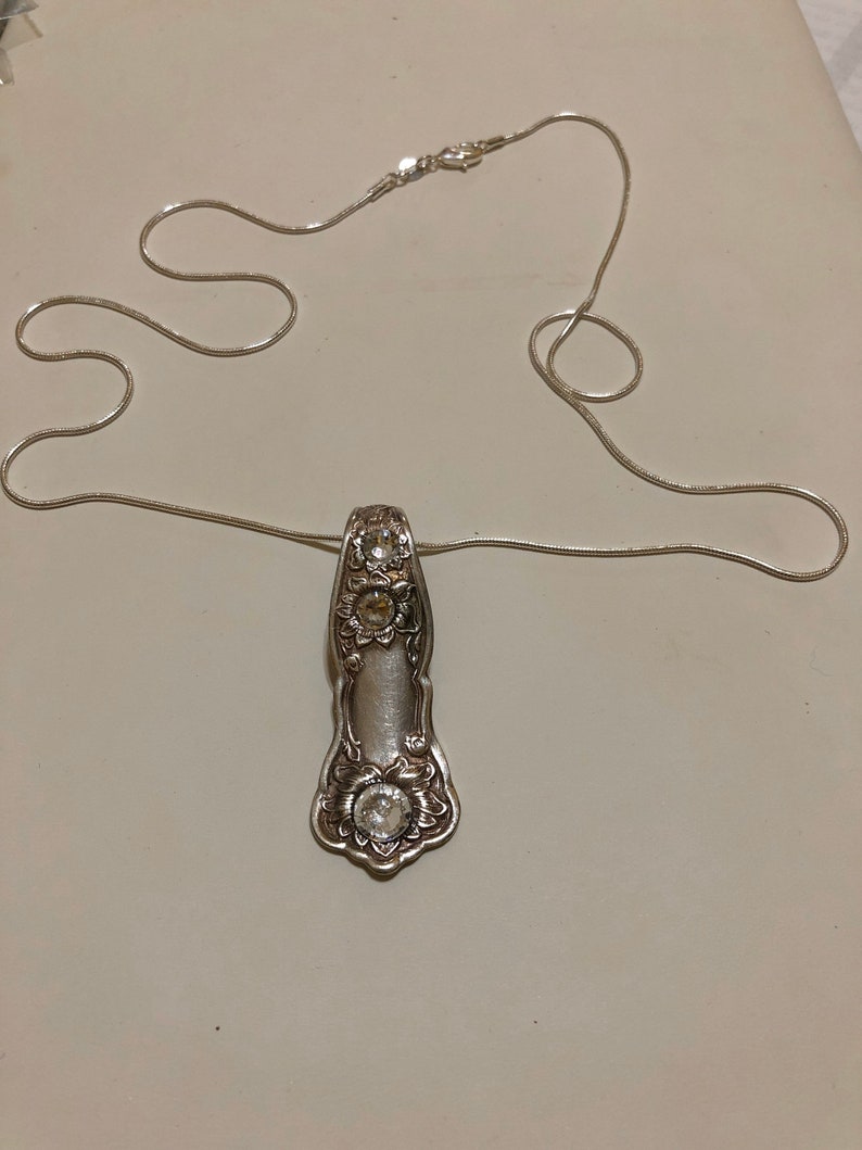 Orange Blossom pattern spoon handle pendant with clear - Etsy.de