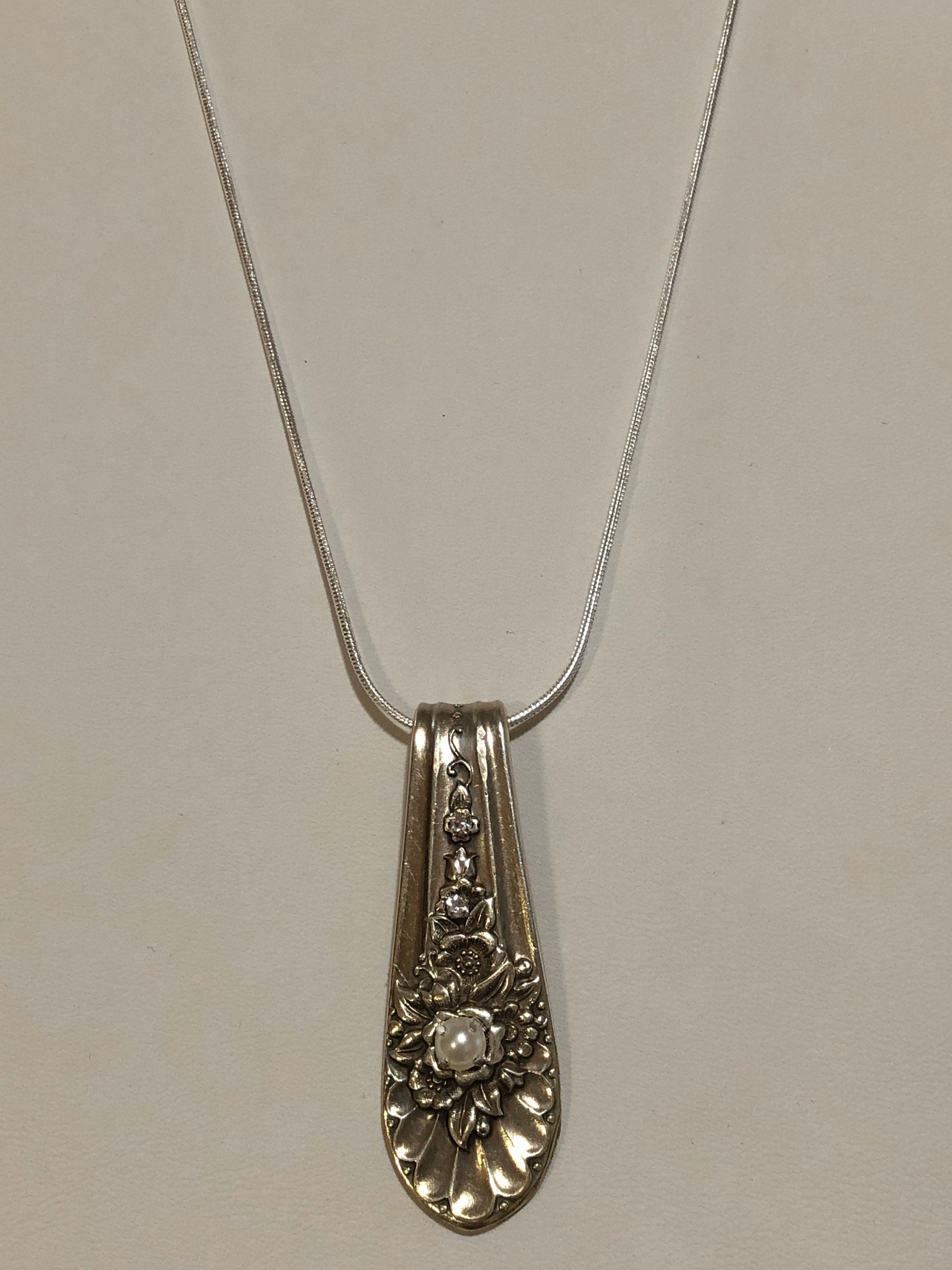 Handmade antique spoon necklace