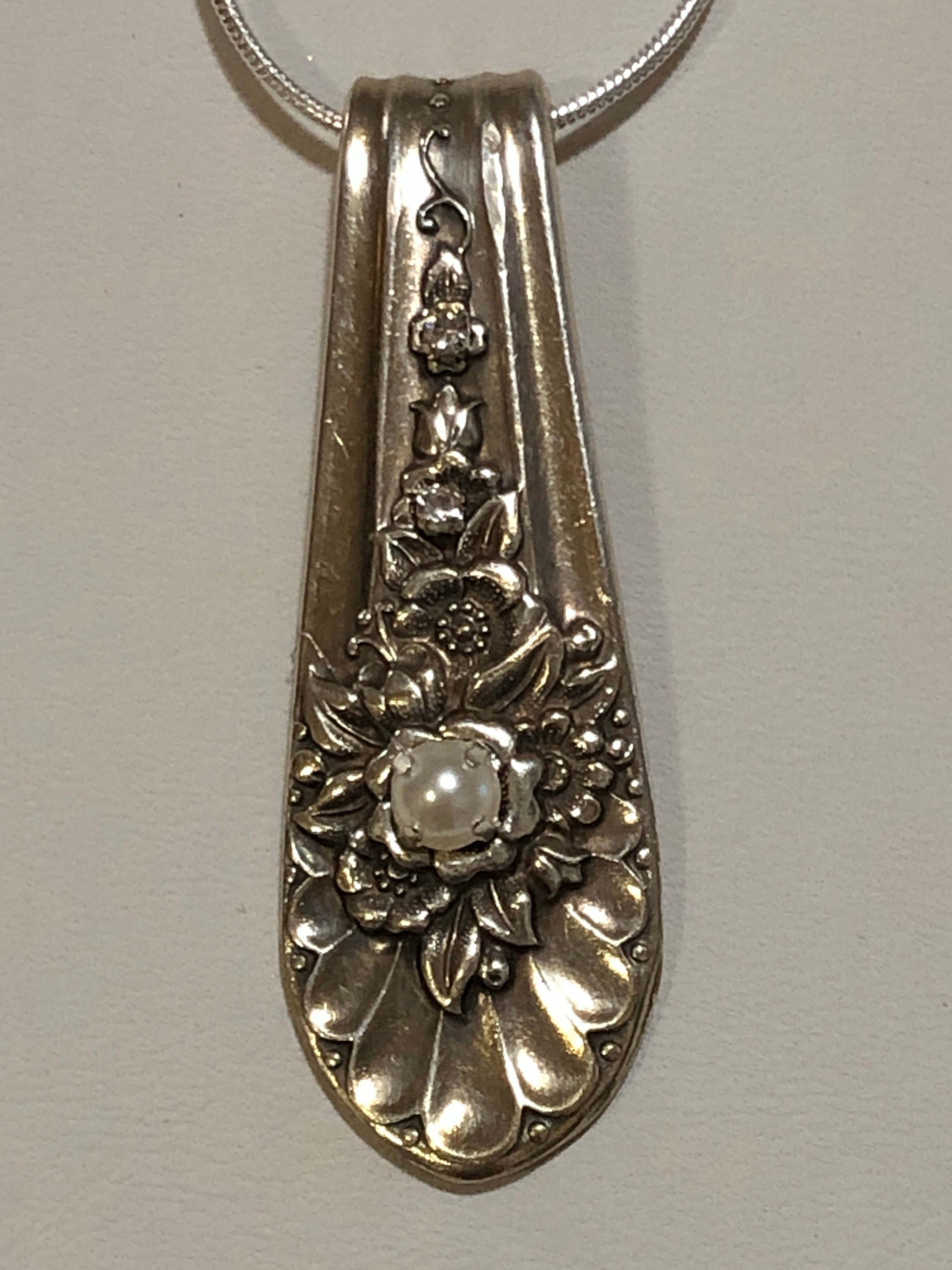 Handmade antique spoon necklace