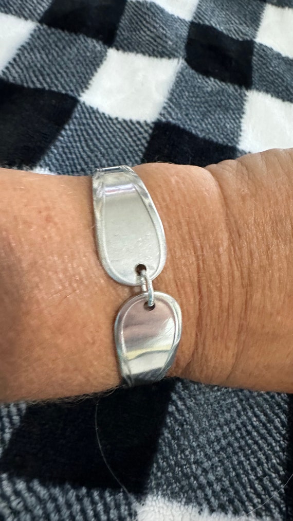 Handmade minimalist spoon bracelet with magnetic clasp