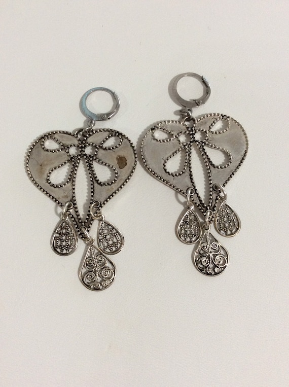 Recycled dangle earrings