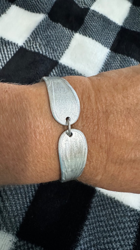 Handmade minimalist spoon bracelet with magnetic clasp