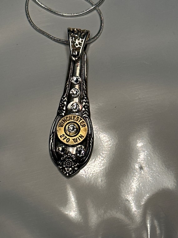 Ammo and crystals necklace