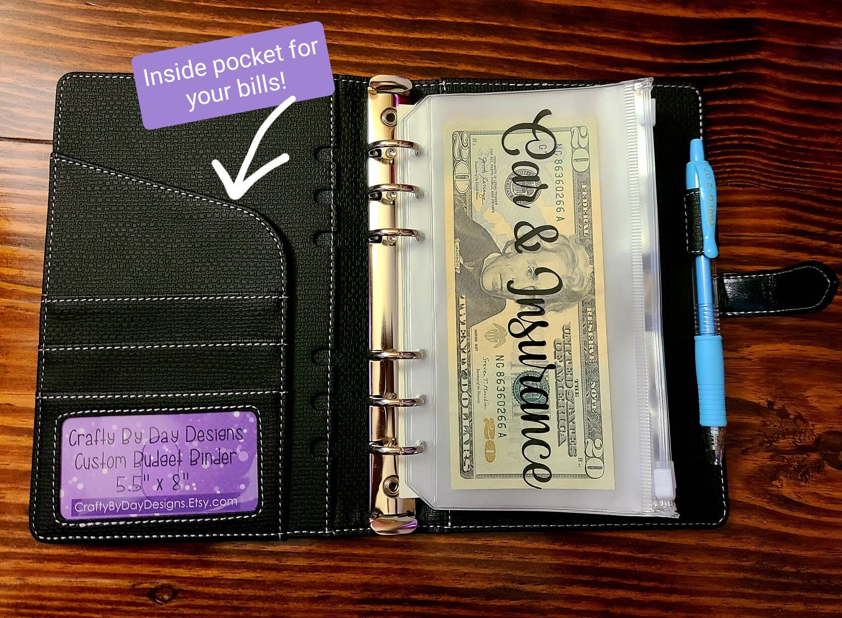 DELUXE Budget Binder with 8 Cash Savings Envelopes Monthly Etsy