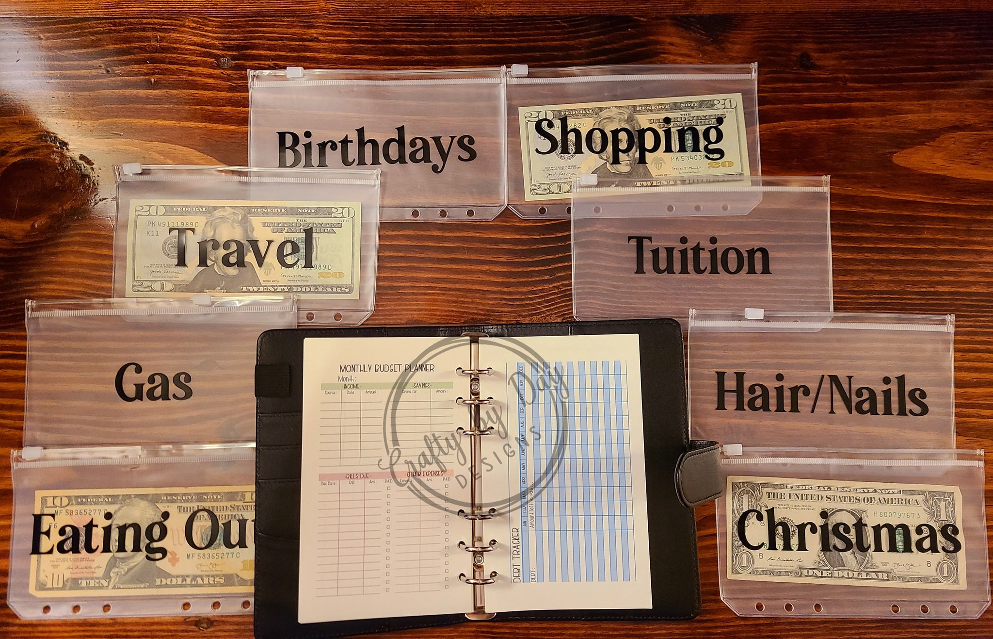 Personalized Budget Binder A6/ Cash Savings Envelopes / Money Wallet / Adult Piggy Bank / Budget Planner / Money Saving System /A6 binder