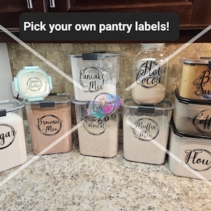 FRONT DECALS ONLY - You pick Craftologist  Pantry Title Labels for your own Containers /  Pantry Labels / Craftologist  Labels / Front only