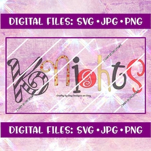 Knights Sport Girly SVG - Instant Download - svg/jpg/png