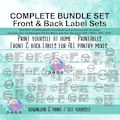 PRINTABLE Complete Bundle 27 Craftologist Pantry Mix Label Sets (54+ labels) pdf/svg/png/jpg Print yourself - Craftologist Pantry Mixes