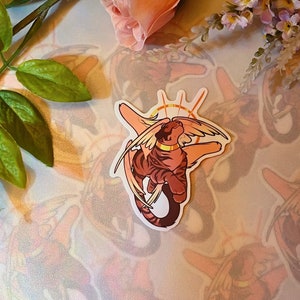 Seraphim Tiny Tiger&quot; 3&quot;  Clear Vinyl Sticker | Tiger Sticker Sticker | Water Bottle Sticker | Tiger Sticker | Cute Stickers