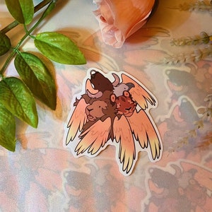 Cherubim Tiny Tiger 3&quot; Clear Vinyl Sticker | Tiger Sticker Sticker | Water Bottle Sticker | Tiger Sticker | Cute Stickers