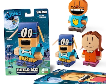 Dog Man Series 2 3-Character Set – Officially Licensed Buildable Papercraft Kit (Ages 6+)