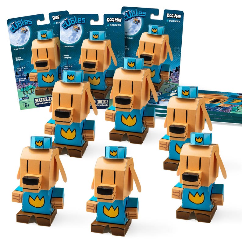 Dog Man CUBLES Party Pack — 6 Buildable Kits | Group Pack for Birthdays ...