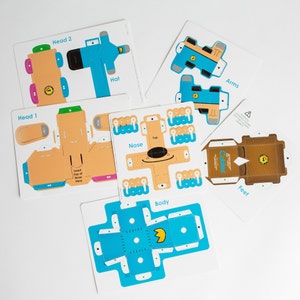 3D Dog Man Paper Toy Activity Kit - Etsy